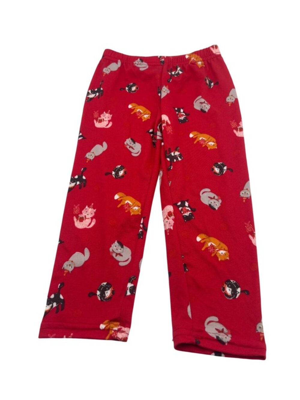 Catherine Malandrino Toddler Girls Red Cat Print Pajama Pants Sz. 2T